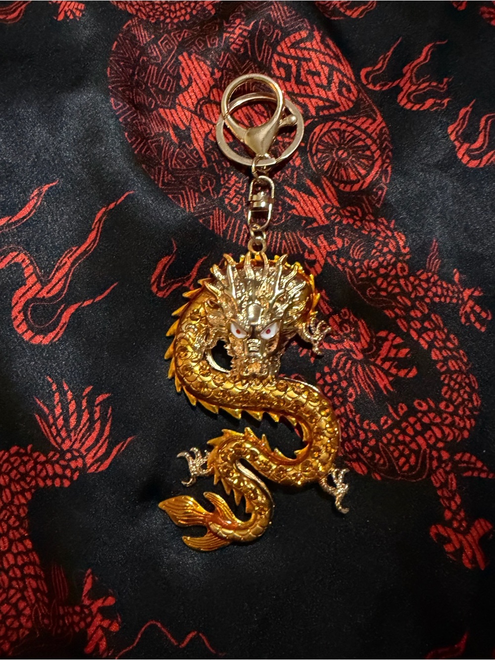 Gold Dragon Keychain | Women Accessories